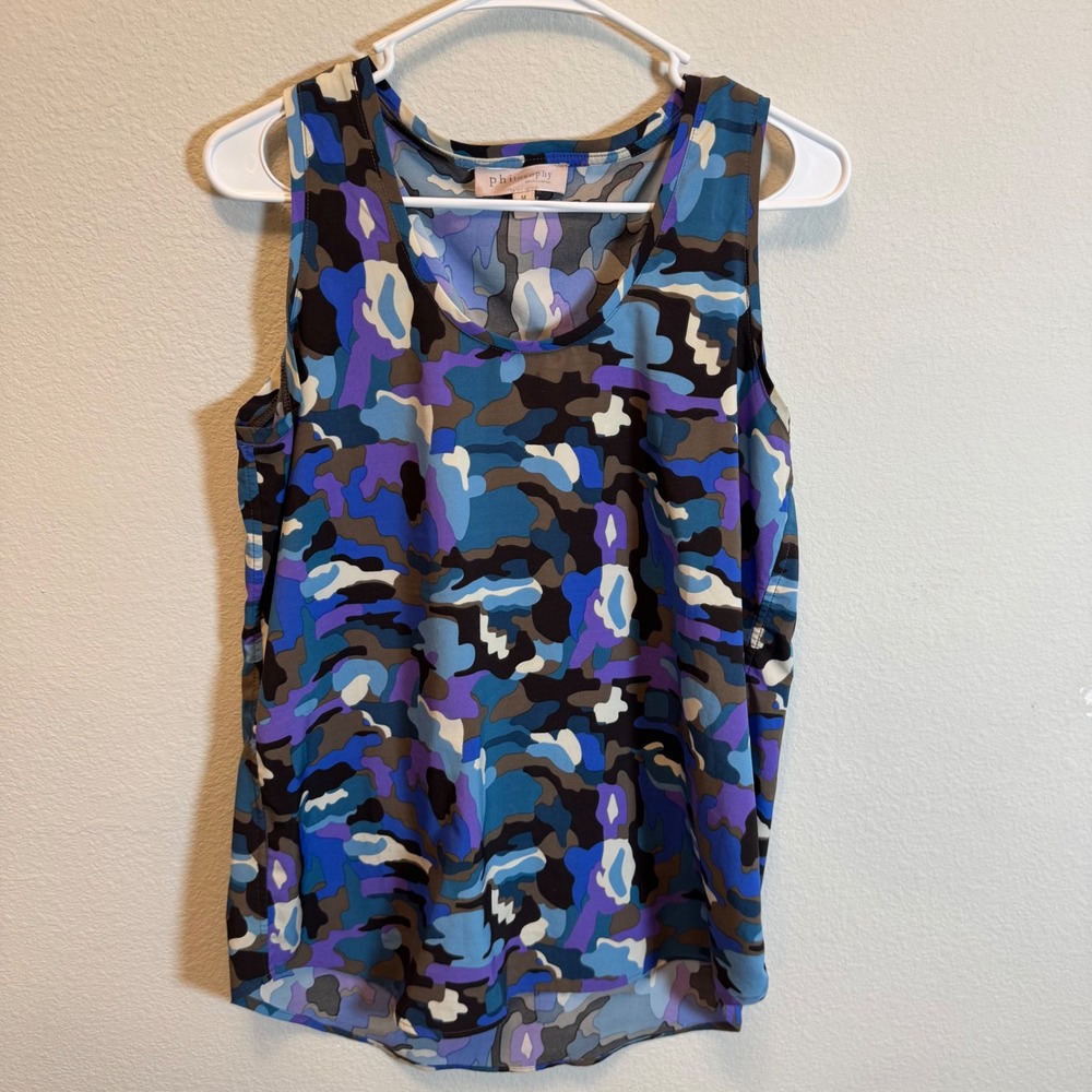 Philosophy Republic Clothing Women's Sleeveless Tank‎ Top Camo Print Medium